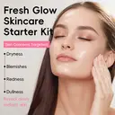 QUIYUM Kit de soins visage aux fruits (10 pièces) : nettoyant 100 g, tonique 160 ml, sérum 30 ml, crème 50 g, masques aux fruits 25 g × 4, et un serre-tête avec autocollants pour ongles. Cadeau de la Fête des Mères image 5