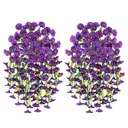 Yuejia Lot de 4 bouquets suspendus de fleurs artificielles en soie liseron violet - 75 cm image 6