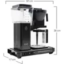Moccamaster KBG Select Filter Coffee Machine, Handmade in the Netherlands, Retro Design, 1.25 Litres, Black - 53818 image 1