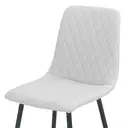 Dining Chairs Argenta Quilted Faux Leather Light Grey 2pcs image 2