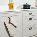 Dexam Double Oven Gloves Love Colour 100% Cotton Stone image 9