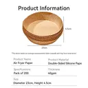 ochama Round 23cm Air Fryer Liners - Food Grade Disposable Parchment Paper, Non-Stick, Oil-Proof, Easy to Clean, Baking, Cooking, Frying Accessories - 200 Sheets image 7