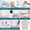 TAILI Suction Corner Shower Caddy, Bathroom Shelf Storage Basket Wall Mounted Organizer for Shampoo, Conditioner, Plastic Rack for Kitchen&Bathroom, Drill-Free Removable (2 Pack) image 3