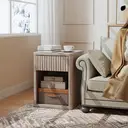 HOMCOM Modern Bedside Table Set of 2, Bedside Cabinet with Drawer and Open Shelf, Side End Table, Nightstand for Bedroom, Oak image 7