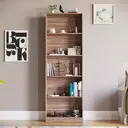 Vida Designs Bookcase Cambridge 5 Shelves Walnut Extra Large image 2