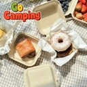 Ruibamboo disposable bamboo fiber clamshell 6 inches
50pack image 3