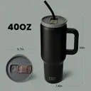 Bottle Bottle 40 oz Stainless Steel Vacuum Tumbler with Handle and Straw (Blue) image 1