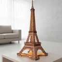 Robotime Rolife Night of the Eiffel Tower Wooden 3D Puzzle Building Toys 22x21.3x53cm 1PC,Home decoration, bookshelf decoration,Craft Gifts for Adults and Teens,Educational toys image 6