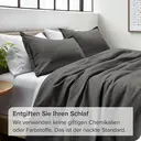 Housse de couette MENDALE - Ensemble de literie de qualité supérieure - Housse de couette 220*240 cm avec taie d'oreiller 80*80 cm - Microfibre douce brossée - Gris foncé et gris clair image 1