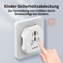 Ochama EU-Standard-Universal-Reiseadapter - Reisesteckeradapter - für mehrere Länder geeignet - USA Europa Australien Vereinigtes Königreich China Deutschland image 6