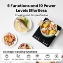 ochama 2000W Induction Hob with Touch Control, Durable Glass Panel, 10 Power Levels & 6 Functions, Electric Stove for Home Cooking, Induction Cooktop image 3