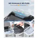 EUHOMY Countertop Ice Maker – Self-Cleaning Function – 9 Cubes in 6 Minutes – Portable Ice Cube Maker with Ice Scoop & Basket – For Home, Kitchen, Office, Bar image 2