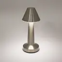 GLOBAL GIZMOS Table Lamp Portable LED Rechargeable Silver 200 x 90 x 90 mm (H x W x D) image 3