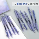 WRITECH Retractable Gel Ink Pens: 0.7mm Medium Point Blue-Ink Color Pen for Journaling Smooth Writing Fine Tip Quick-dry Ink No Bleed Set 10ct image 1