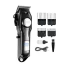 RAF Tondeuse professionnelle sans fil 5W puissante, écran LED, lame en acier au carbone, kit de coiffage pour hommes, coiffeur à domicile image 1