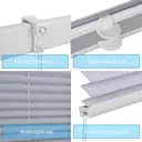 Sekey Plooibare Blind, Geen Boren Nodig Verduisterend, Klem-Fix Raamblind, 80 cm Breed, Gespannen Donker Sun Bescherming Raamblind, 80x200cm, Schaliegrijs image 2