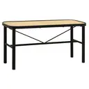 Interiors by Premier Bench Depok Black/Rattan image 0