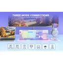 ET Clavier de jeu tri-mode 100 %, disposition QWERTY US, rétroéclairage RGB, touches macro personnalisables, 26 touches anti-ghosting, batterie 4000 mAh, claviers d’ordinateur au toucher onctueux image 6