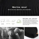 TOP-EX 100% Merino Wool Short Fisherman Beanie Hats for Men Women Warm Winter Hats M/L Black image 1