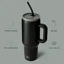 Bottle Bottle 40 oz Stainless Steel Vacuum Tumbler with Handle and Straw (Blue) image 3