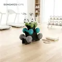 ochamaxsongmics  Neoprene Dumbbells Set - 2 x 1 kg, 2 x 2 kg, 2 x 3 kg, for Workout, with Stand Lime, Teal, and Light Grey  image 4