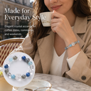 VoxorAI L8 [Orchidée de neige] Bracelet en cristal, Collier et bracelet en perles originaux faits main à faire soi-même pour chance et richesse, Style haut de gamme tendance luxe discret image 2