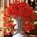 Yuejia Lot de 4 bouquets suspendus de fleurs artificielles en soie liseron rouge - 75 cm image 7