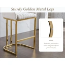 chairus Bar Stools Set of 2 Velvet Counter Chairs with Backrest Breakfast Bar Stools for Kitchen image 5