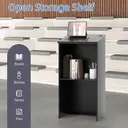 COSTWAY Podium Hostess Stand for Speakers with Storage Shelf-Black image 2