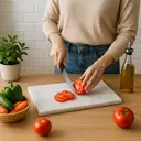 Interiors by Premier Ziarat Rectangular Chopping Board, High-quality Cutting Board, Stain & Odor Resistant Marble Board image 1