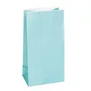 Unique Party Paper Party Bags, Light Blue, 12 Pack image 0