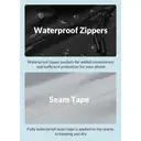 baleaf Women's Waterproof Trousers 10000mm Rain Windproof Overtrousers Lightweight Hiking Walking Cycling Pants Black L image 4