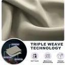 YSTYLE Rideaux occultants anti-lumière pour chambre et salon – lot de 2 panneaux, isolation thermique, 140 x 280 cm, ZGB, beige image 2