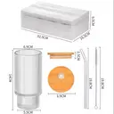  4-Piece Glass Drinking Cups With Glass Straws Cleaning Brush Reusable Smoothie Cups                           image 4