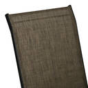 Outsunny 4 Pieces Garden Chairs, Stackable Outdoor Chairs with High Backrest and Armrest, Breathable Mesh Fabric Dining Chair Set of 4, Mixed Brown image 6