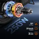 Vélo électrique pliable 14 pouces – Batterie 48 V 7,5 Ah (autonomie 40-60 km), moteur 250 W Gris image 2