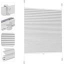 Sekey Plissé Occultant Sans Perçage - Klemmfix - Opaque - Protection Solaire - 40x120cm, Blanc image 0