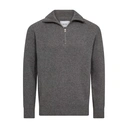 Resteröds Liam Pull tricoté à col zippé gris - Taille M image 0