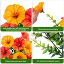 Yuejia Lot de 4 bouquets suspendus de fleurs artificielles en soie pétunia orange et jaune - 76 cm image 6