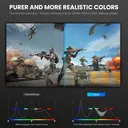 CRUA 27" Curved Gaming Monitor | FHD 1920x1080P 144Hz 1800R VA-scherm, 120% sRGB, AMD FreeSync, HDMI & DP, Wandmontage – Zwart image 4