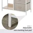 HOMCOM Chest of Drawers Storage  Dresser Cabinet Organizer with 3 Fabric Drawers and 2 Display Shelves for Living Room, Bedro image 5