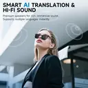 Verbex glasses smart glasses, AI glasses, real-time translation of 145 languages, recordable, photo, voice wake-up, music, answering calls, weather forecast ChatGPT image 3