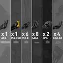 MSI 850W ATX Fully Modular Power Supply - MPG A850G PCIE5 image 6