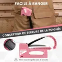 HAUSHOF Pistolet agrafeuse type 53 en plastique ABS avec extracteur d'agrafes et 800 agrafes de 8 mm pour bois, tissu, meubles et tapisserie - Rose image 5