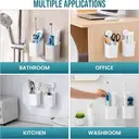 TAILI Suction Toothbrush Holder 2 Pack, Tumblers Replacement Shower Toothbrush Holder for Wall, Powerful Toothpaste Toothbrush Suction Cup, Self-draining Shower Razor Holder, Kitchen Tableware Holder image 2