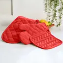 Dexam Double Oven Gloves Love Colour 100% Cotton Scarlet Red image 7