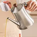 Maxcook 304
Stainless Steel Olive Oil Dispenser & Kitchen Cruet (16.9oz/500mL) - Leakproof Oil Bottle - beech wood Handle image 3
