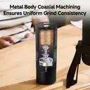 STARESSO Electric Coffee Grinder, Portable Burr Grinder with Adjustable Grind Settings, One-Touch Operation, Type-C Rechargeable 1000mAh Battery, All-Metal Body for Espresso, Pour Over & French Press, D6E PLUS image 1