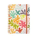 Jubiluu Carnet ligné A5 à spirales et couverture rigide - Coral Leaves image 0