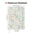 JUBILUU Carnet ligné A5 à couverture rigide en tissu floral 96 pages - Pastel Bloom image 2